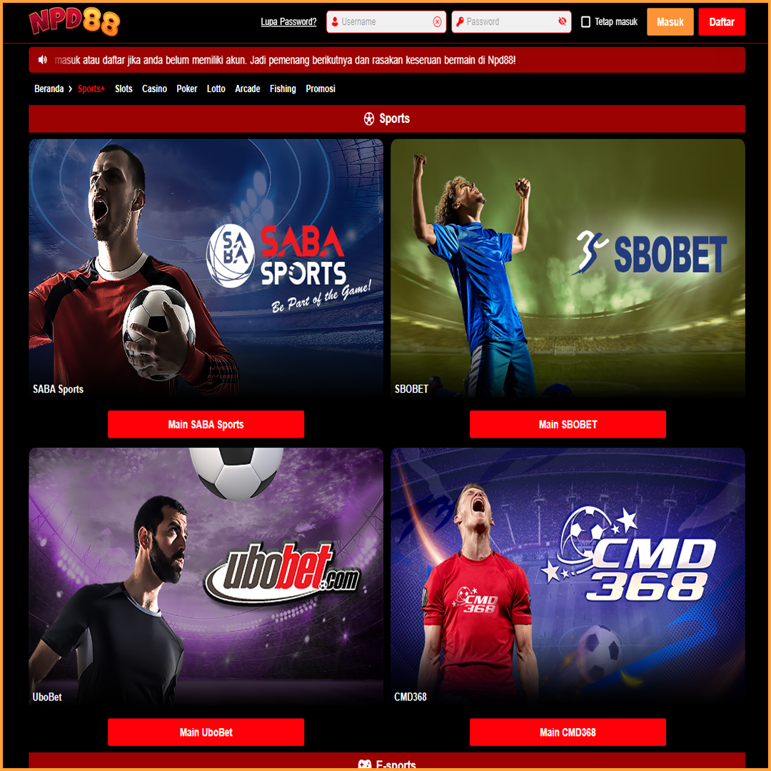 NPD88 : Link Situs Taruhan Judi Bola Online Hari Ini Terpercaya